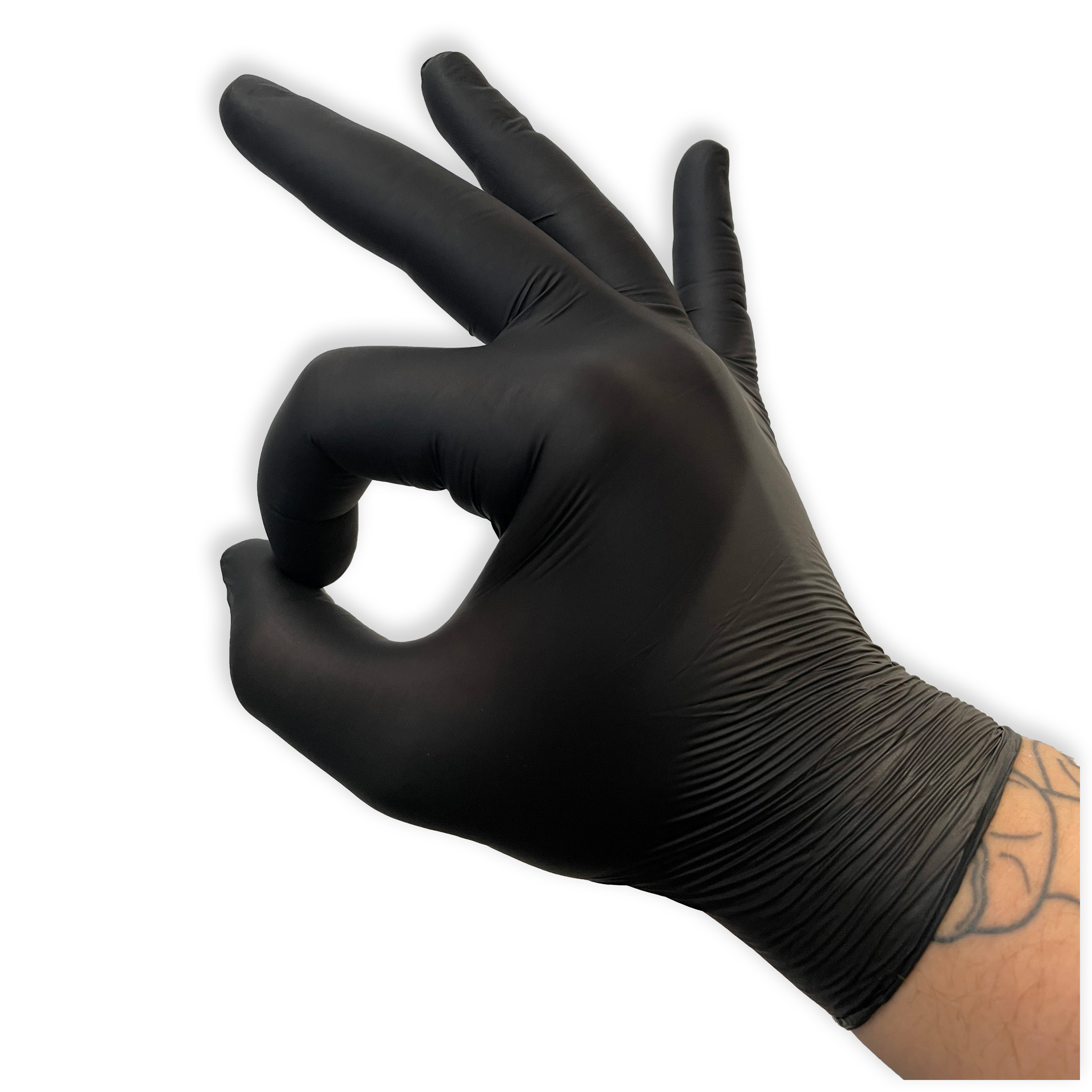 Rękawiczki nitrylowe czarne rozmiar xl (9-10) 100 sztuk medasept