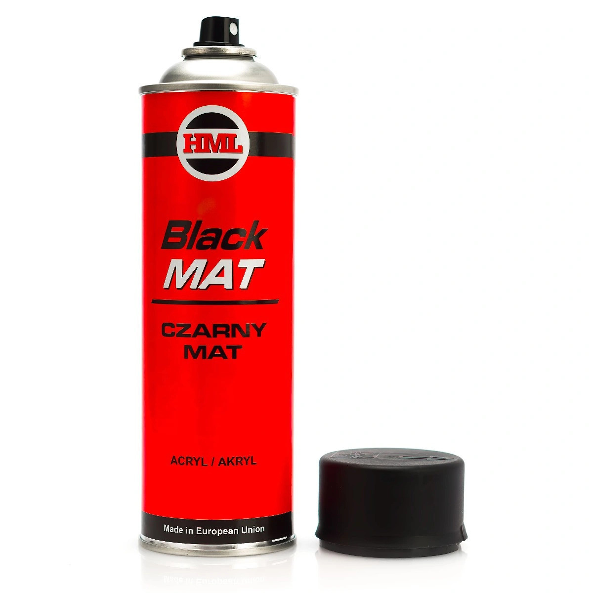 Lakier akrylowy czarny mat w sprayu 500 ml hml