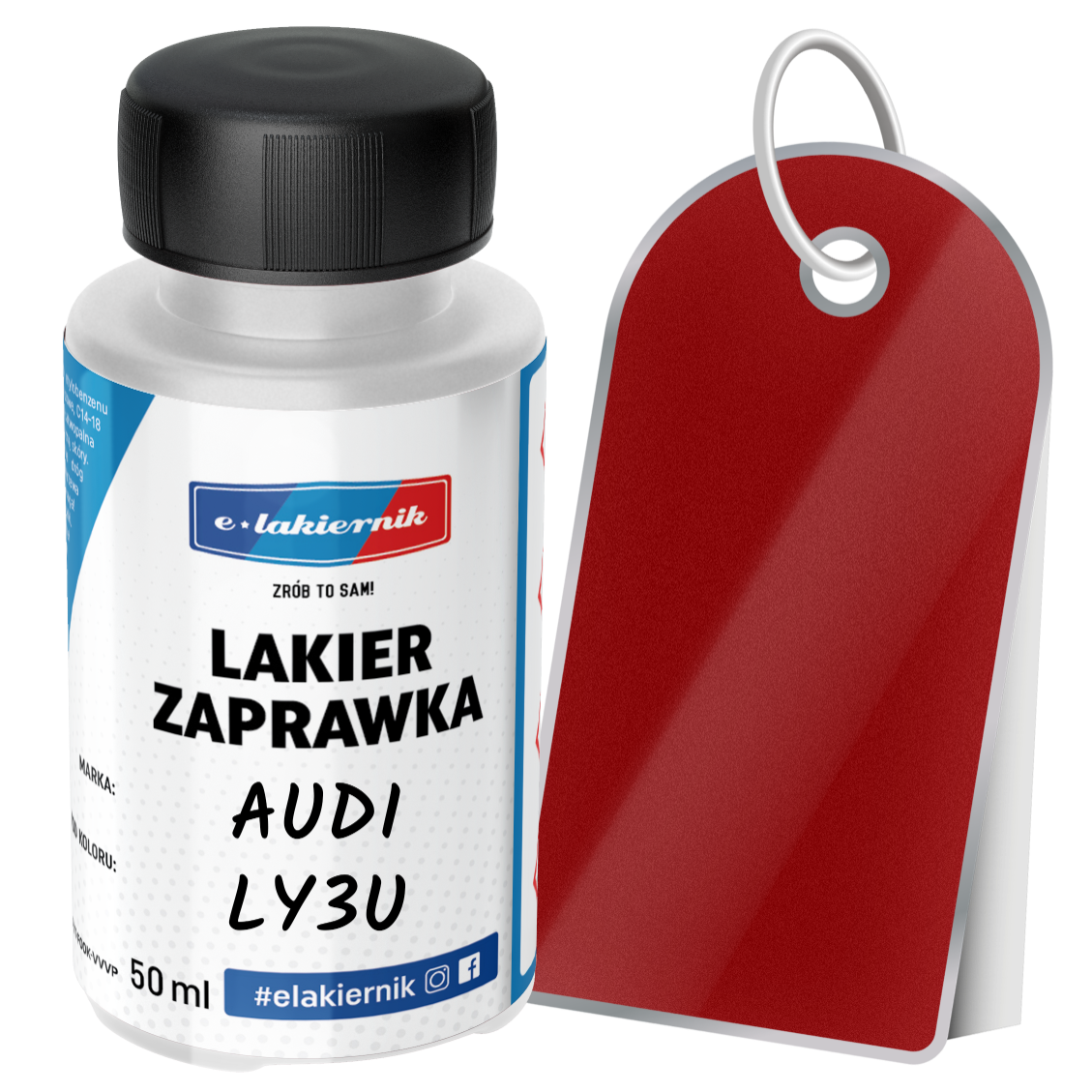 Lakier zaprawkowy zaprawka samochodowy audi ly3u / y1y1 tangorot metalik