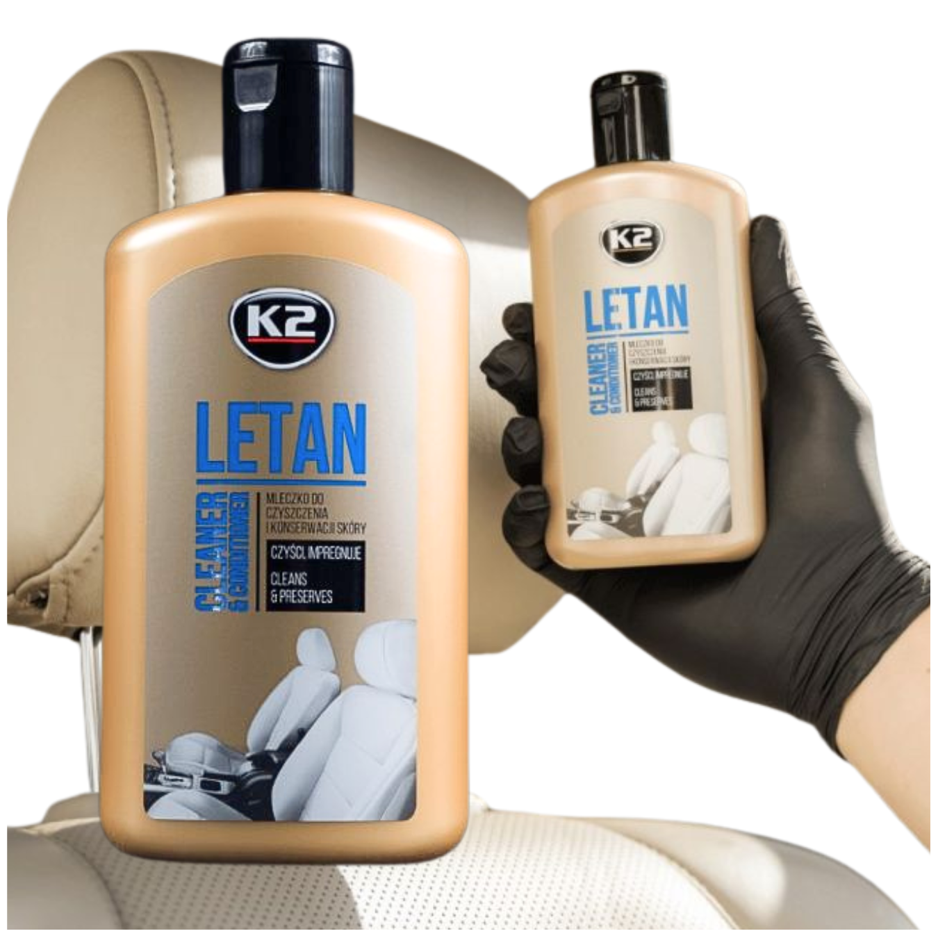 Płyn do czyszczenia skóry mleczko k2 letan 2w1 czyszczenie i ochrona 200 ml