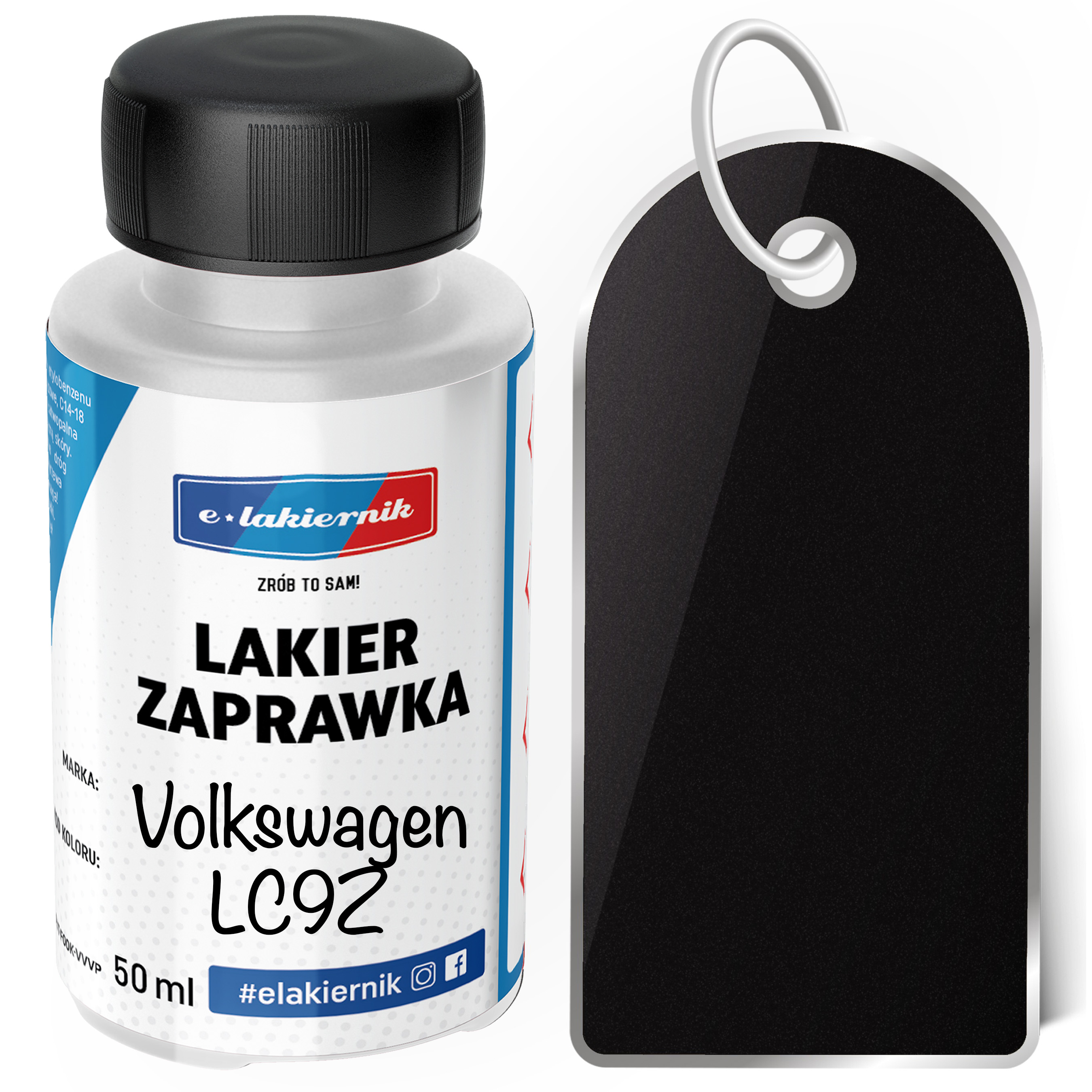 Lakier zaprawkowy zaprawka samochodowy volkswagen vw lc9z black magic
