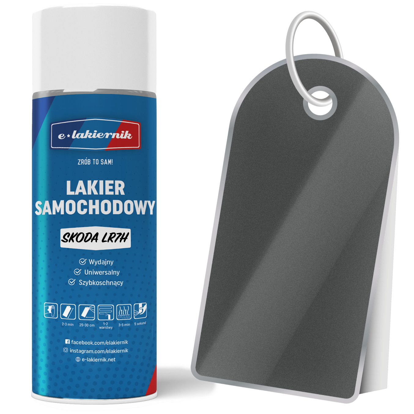 Lakier samochodowy spray skoda lr7h / r7h / x3x3 indiumgrau metalik 400ml