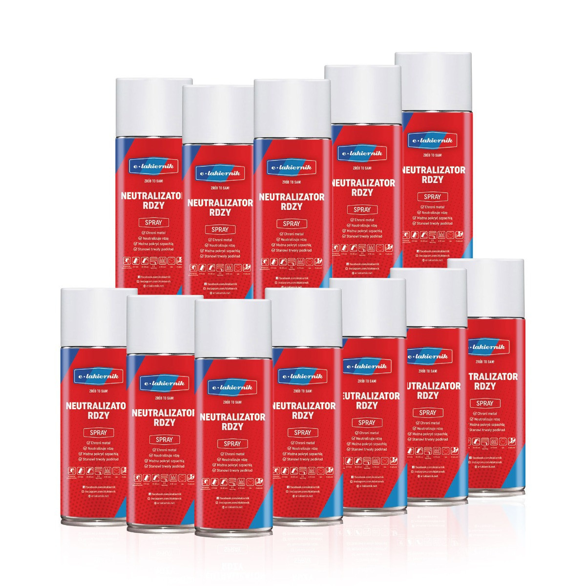 12szt. x neutralizator rdzy e-lakiernik spray 200ml