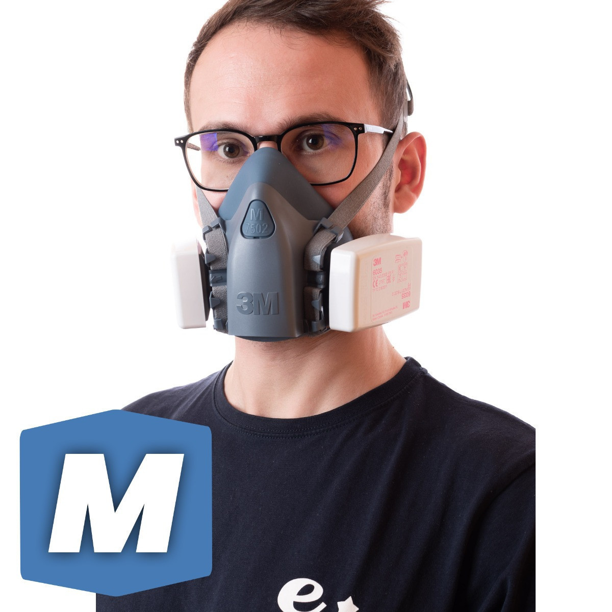 3m 7502 maska lakiernicza m + filtry przeciwpyłowe 6035