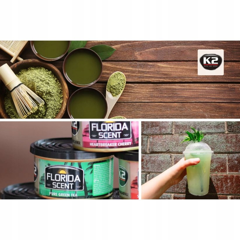 K2 Florida Scent Pure Green Tea - zapach zielonej herbaty do auta